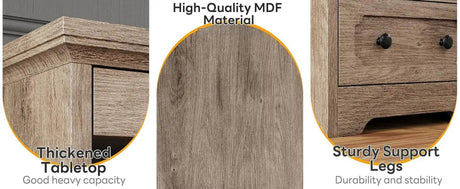 Modern Glass Nightstand With Hidden Tray Storage - Omega Lifestyles