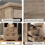 Modern Glass Nightstand With Hidden Tray Storage - Omega Lifestyles