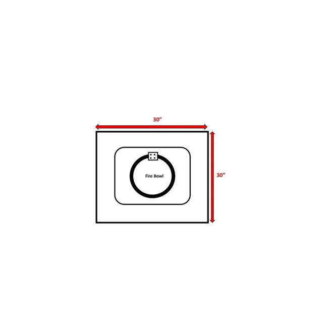 Modern Gray Steel Outdoor Fire Pit Table With Lid - Omega Lifestyles