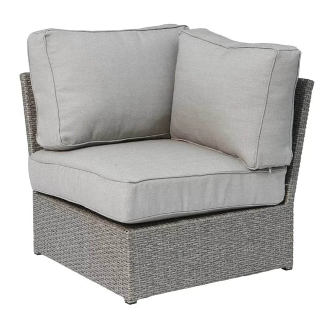 Modern Grey Wicker Outdoor Coastal Wedge Patio Chair - Driftwood - Omega Lifestyles