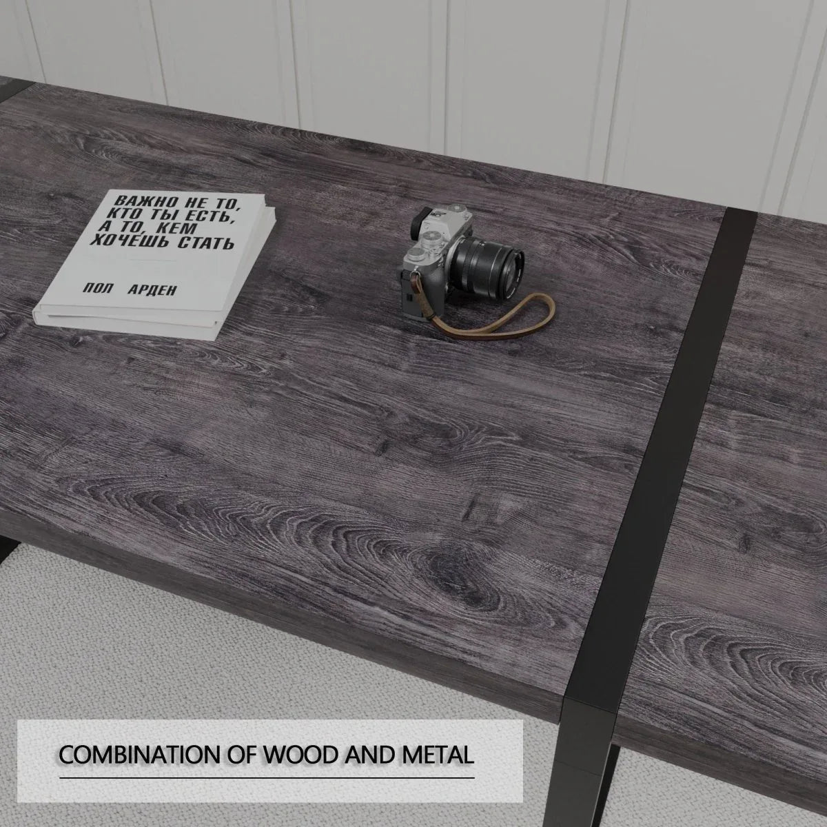 Modern Industrial 5-Piece MDF Dining Table And Chair Set - Omega Lifestyles