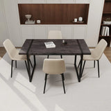 Modern Industrial 5-Piece MDF Dining Table And Chair Set - Omega Lifestyles