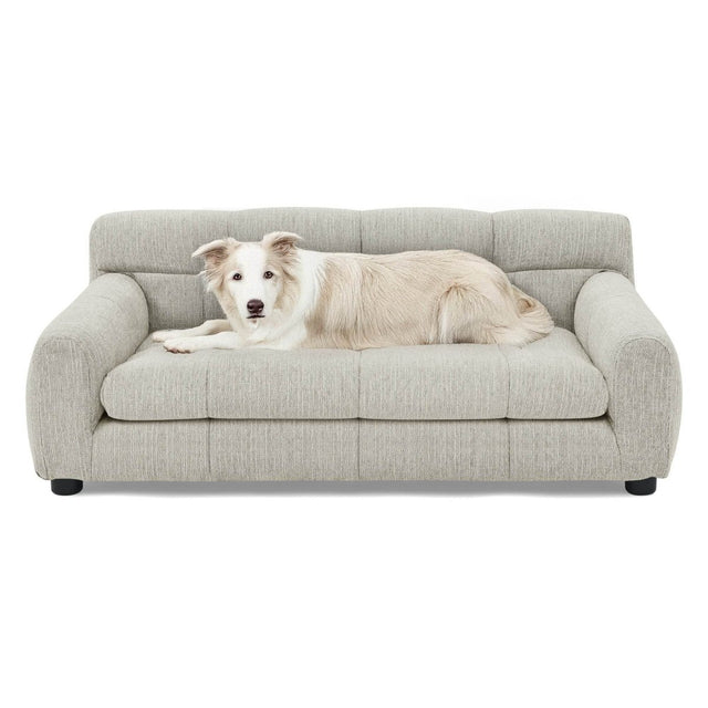 Modern Linen Fabric Pet Sofa With Armrests - Omega Lifestyles
