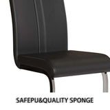 Modern MDF Dining Table And PU Armless Chair Set Of Five - Omega Lifestyles