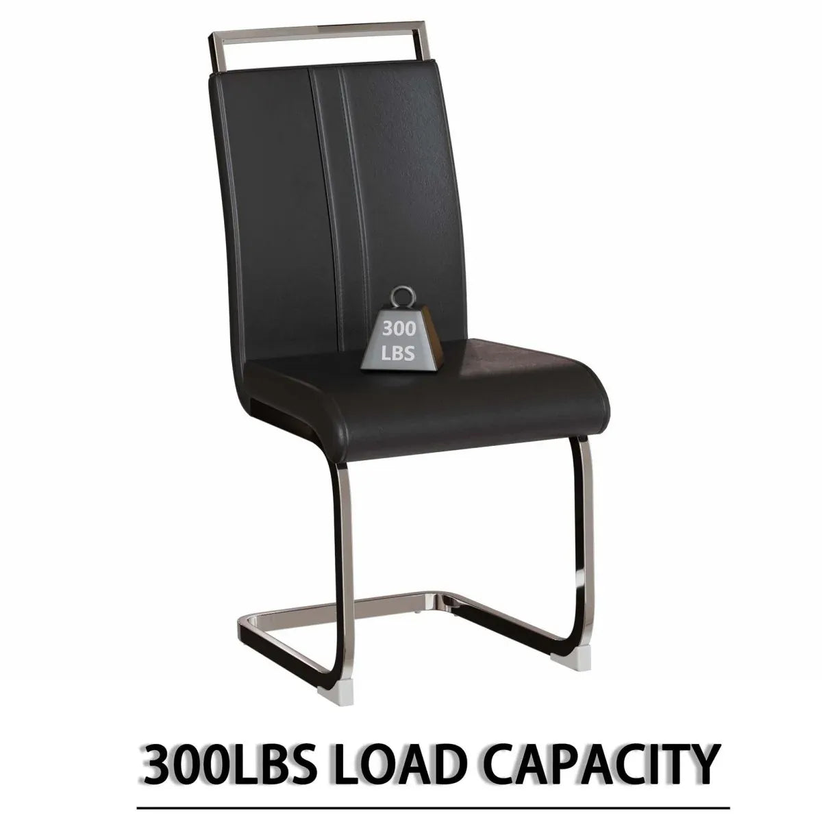 Modern MDF Dining Table And PU Armless Chair Set Of Five - Omega Lifestyles