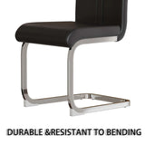 Modern MDF Dining Table And PU Armless Chair Set Of Five - Omega Lifestyles