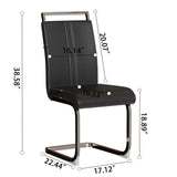 Modern MDF Dining Table And PU Armless Chair Set Of Five - Omega Lifestyles