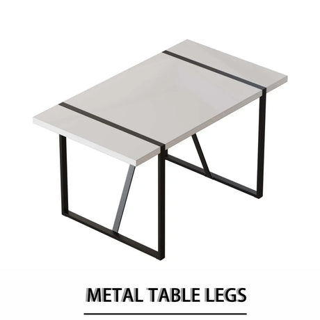 Modern MDF Industrial Dining Table And Chair Set - Omega Lifestyles