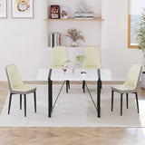 Modern MDF Industrial Dining Table And Chair Set - Omega Lifestyles