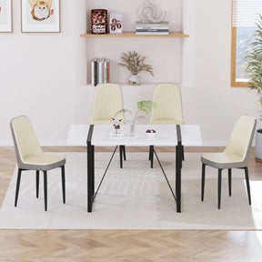 Modern MDF Industrial Dining Table And Chair Set - Omega Lifestyles