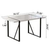 Modern MDF Industrial Dining Table And Chair Set - Omega Lifestyles