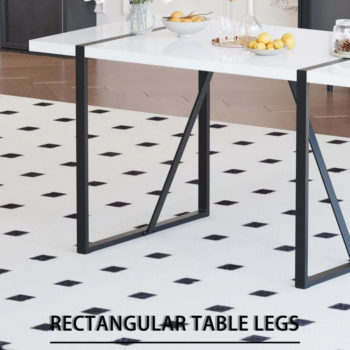 Modern MDF Industrial Dining Table And Chair Set - Omega Lifestyles