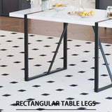 Modern MDF Industrial Dining Table And Chair Set - Omega Lifestyles