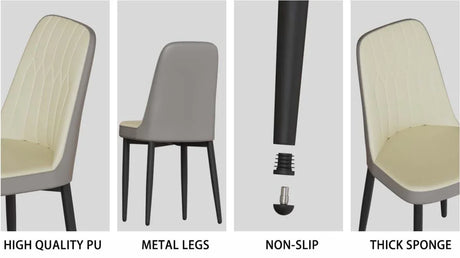 Modern MDF Industrial Dining Table And Chair Set - Omega Lifestyles