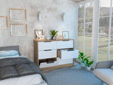 Modern Multicolor Particle Board Four Drawer Dresser - Sleep Galleria