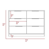 Modern Multicolor Particle Board Four Drawer Dresser - Sleep Galleria