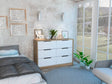 Modern Multicolor Particle Board Four Drawer Dresser - Sleep Galleria