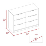 Modern Multicolor Particle Board Four Drawer Dresser - Sleep Galleria