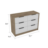 Modern Multicolor Particle Board Four Drawer Dresser - Sleep Galleria
