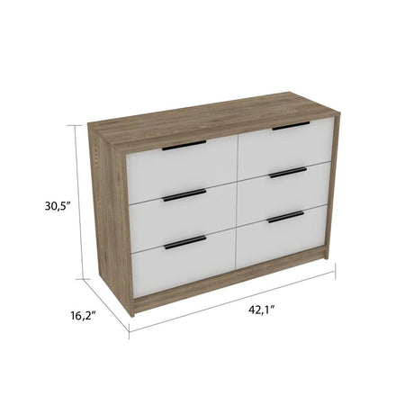 Modern Multicolor Particle Board Four Drawer Dresser - Sleep Galleria