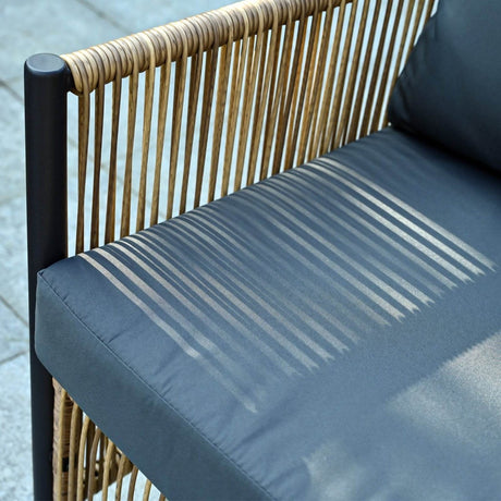 Modern Outdoor PE Rattan 2-Seater Sofa Set With Table - Sleep Galleria