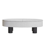 Modern Oval Engineered Wood Coffee Table With Storage - Omega Lifestyles