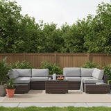 Modern Rattan Wicker Patio Seating Set With Cushions - Driftwood - Omega Lifestyles