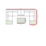 Modern Rattan Wicker Patio Seating Set With Cushions - Driftwood - Omega Lifestyles