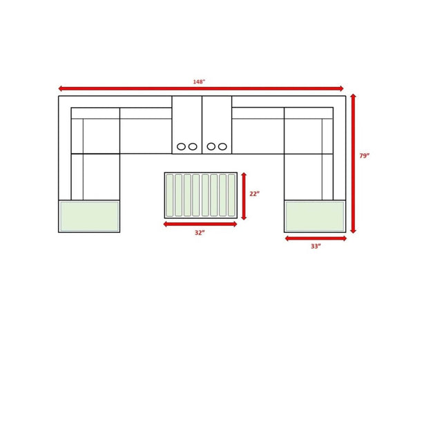 Modern Rattan Wicker Patio Seating Set With Cushions - Omega Lifestyles