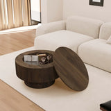 Modern Round Coffee Table And 2 Cushioned PU Dining Chairs Set - Omega Lifestyles
