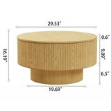 Modern Round Coffee Table With 2 PU Dining Chairs Set - Omega Lifestyles