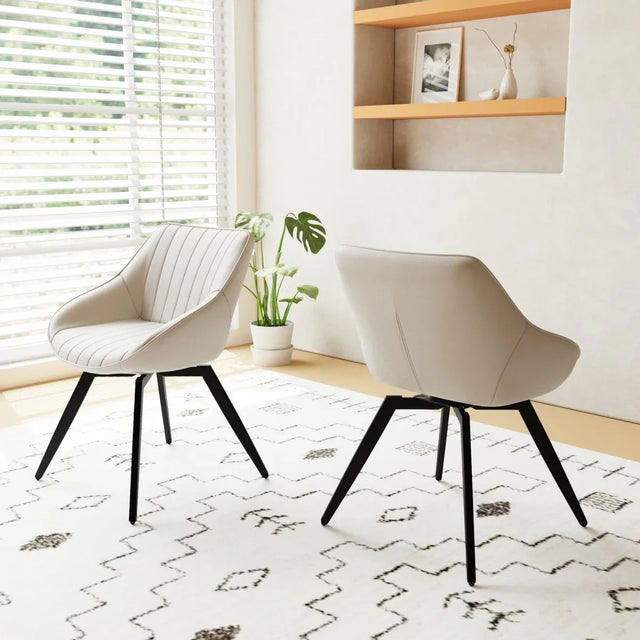 Modern Round Coffee Table With 2 PU Dining Chairs Set - Omega Lifestyles