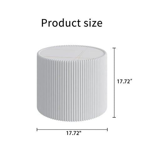 Modern Round Sintered Stone Coffee End Table - Omega Lifestyles