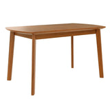 Modern Rubberwood Rectangular Dining Table Seats Four - Omega Lifestyles