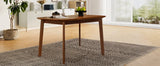 Modern Rubberwood Rectangular Dining Table Seats Four - Omega Lifestyles