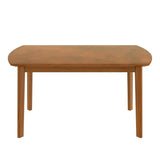 Modern Rubberwood Rectangular Dining Table Seats Four - Omega Lifestyles