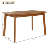 Modern Rubberwood Rectangular Dining Table Seats Four - Omega Lifestyles