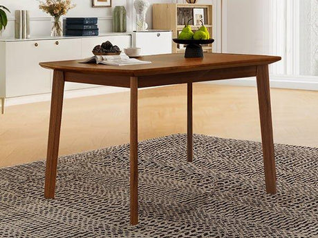 Modern Rubberwood Rectangular Dining Table Seats Four - Omega Lifestyles