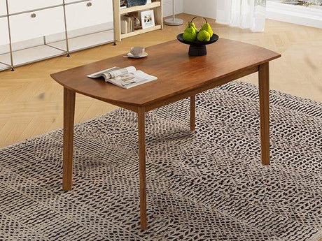 Modern Rubberwood Rectangular Dining Table Seats Four - Omega Lifestyles