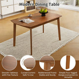 Modern Rubberwood Rectangular Dining Table Seats Four - Omega Lifestyles