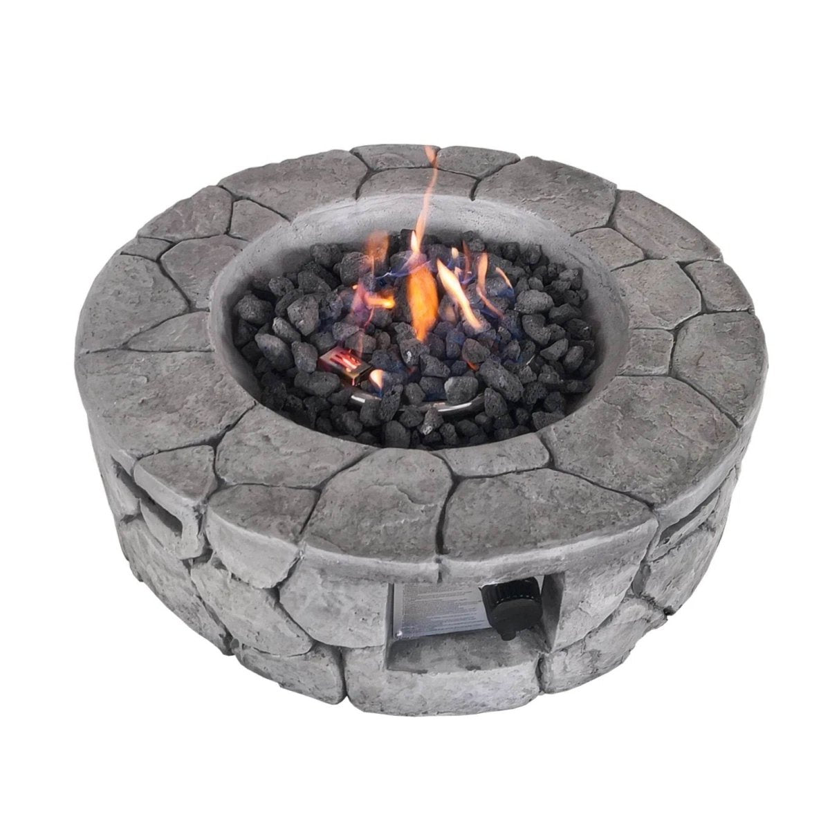Modern Rustic Fibre Reinforced Concrete Outdoor Fire Pit - Omega Lifestyles
