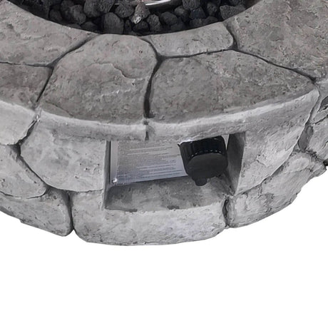 Modern Rustic Fibre Reinforced Concrete Outdoor Fire Pit - Driftwood - Omega Lifestyles