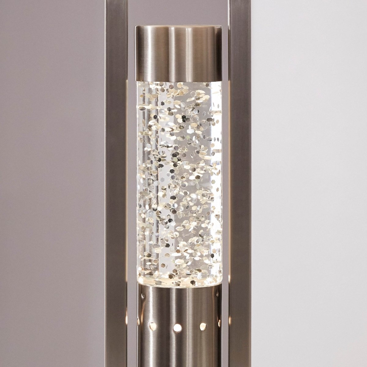 Modern Satin Nickel Finish Decorative Table Lamp - Sleep Galleria