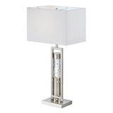 Modern Satin Nickel Finish Decorative Table Lamp - Sleep Galleria
