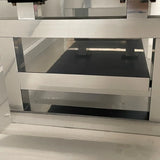 Modern Silver Mirrored Acrylic Coffee Table With Storage - Omega Lifestyles