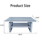 Modern Silver Mirrored Acrylic Coffee Table With Storage - Omega Lifestyles