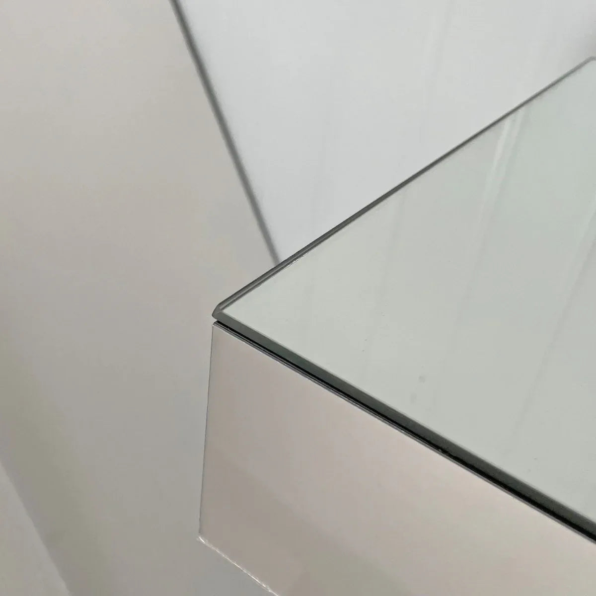 Modern Silver Mirrored Acrylic Coffee Table With Storage - Omega Lifestyles