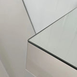 Modern Silver Mirrored Acrylic Coffee Table With Storage - Omega Lifestyles