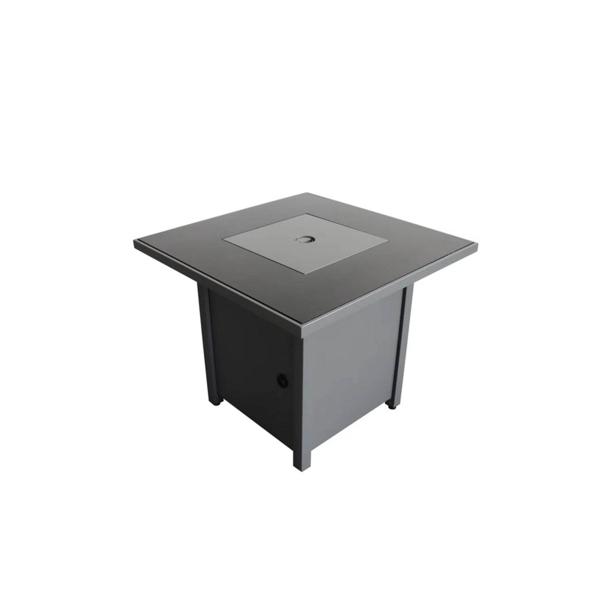 Modern Steel Gray Outdoor Gas Fire Pit Table - Omega Lifestyles