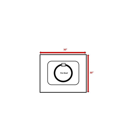 Modern Steel Gray Outdoor Gas Fire Pit Table - Driftwood - Omega Lifestyles